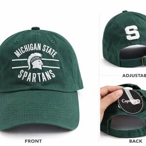 MSU Michigan State Spartans Green Adjustable Strapback Hat NWT